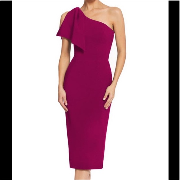 NWT Dress the Population Tiffany One Shoulder Bow - Picture 4 of 14